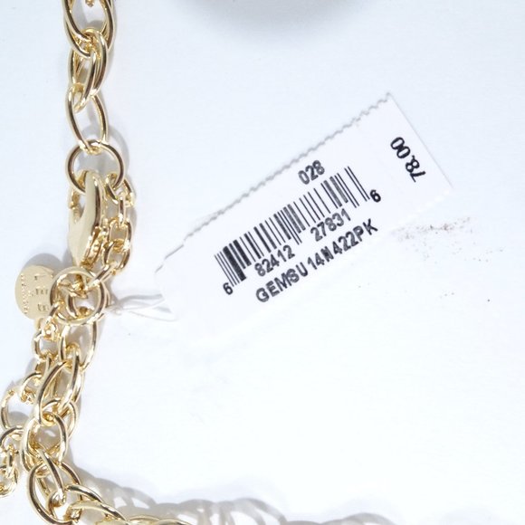 Lee X Lee Angel Raffia and Cabochon Necklace NWT - Picture 8 of 10